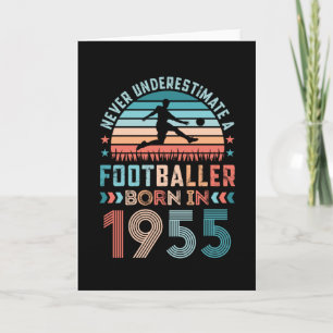 Voetbalder geboren in 1955 Football 70th Birthday  Kaart