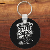 Voetbaldoel, Achter elke geweldige keeper is een l Sleutelhanger (Voorkant)