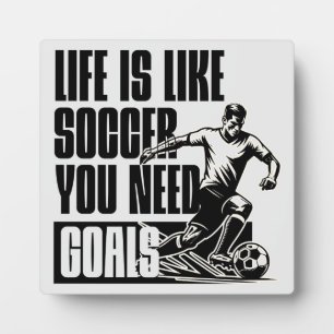 Voetbaldoelen Quote motivatie Fotoplaat