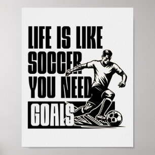 Voetbaldoelen Quote motivatie Poster