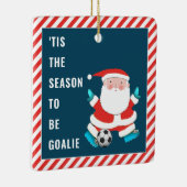 Voetbaldoelman Cadeau Keramisch Ornament (Rechts)