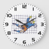 Voetbaldoelman Diving Save Grote Klok (Voorkant)