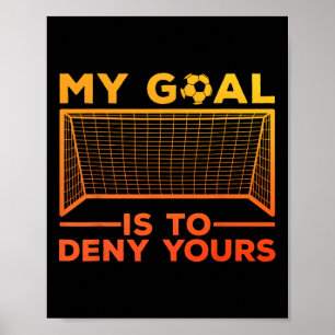 Voetbaldoelman ontwerp voor mannen vrouwen Voetbal Poster