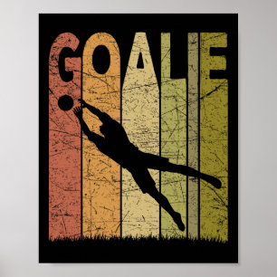 Voetbaldoelman Vintage Voetbal Keeper Retro Voetba Poster