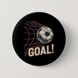 Voetbaldoelpunt Feestelijke Vintage Voetbal Ll In Ronde Button 5,7 Cm