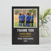Voetbalelftal Coach Bedankt Foto (Staand voorkant)