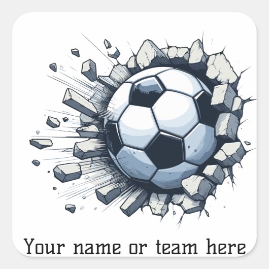 Voetbalevenement feest speler coach team naam Papi Vierkante Sticker (Voorkant)