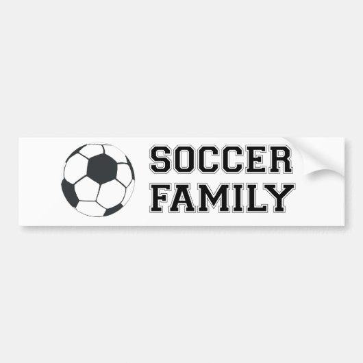 Voetbalfamilie Bumpersticker (Voorkant)