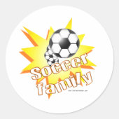 Voetbalfamilie Ronde Sticker (Voorkant)