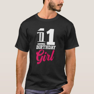 Voetbalfan 11e verjaardag Meisje Voetbalspeler T-shirt