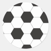 Voetbalfan en coach terug naar school ronde sticker (Voorkant)