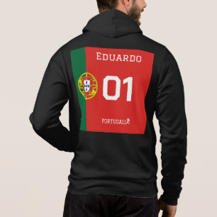 Voetbalfan Jersey Portugal - Aangepaste Naam & Num Hoodie