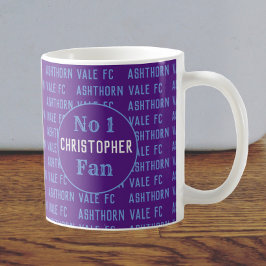 Voetbalfan of Voetbal Supporter Claret & Blauw Koffiemok