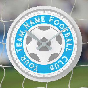 Voetbalfan of voetbalsupporter ronde klok