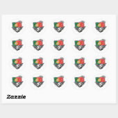 Voetbalfan Portugal Ronde Sticker (Vel)