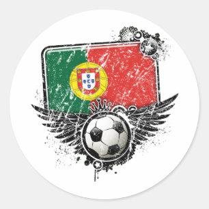 Voetbalfan Portugal Ronde Sticker