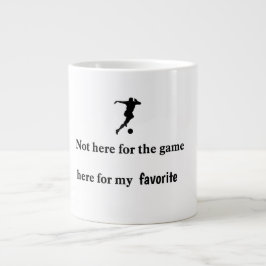 Voetbalfan speler support koffiemok grote koffiekop