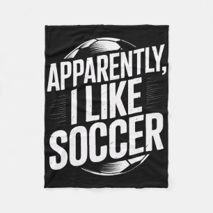 Voetbalfans Blijkbaar Houd Ik Van Voetbal Voetbalt Fleece Deken