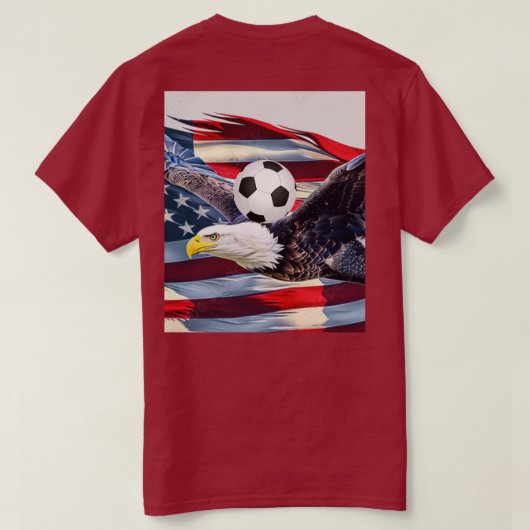 VOETBALFANS IN AMERIKA T-SHIRT (Design achterkant)