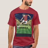 VOETBALFANS IN AMERIKA T-SHIRT (Voorkant)