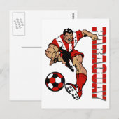 voetbalfans van Paraguay cadeautjes voor voetbalsp Briefkaart (Voorkant / Achterkant)