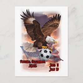 Voetbalfeest 2026 op een feestdagenkaart