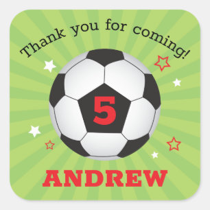 Voetbalfeest Dank je wel! Vierkante Sticker