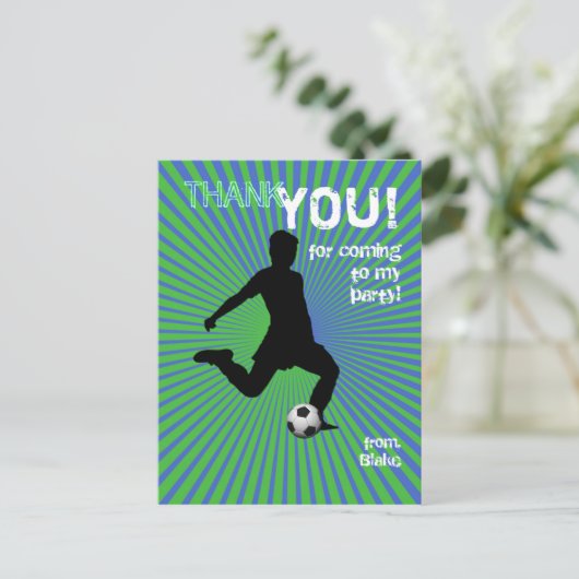 Voetbalfeest Dank u Briefkaart (Staand voorkant)