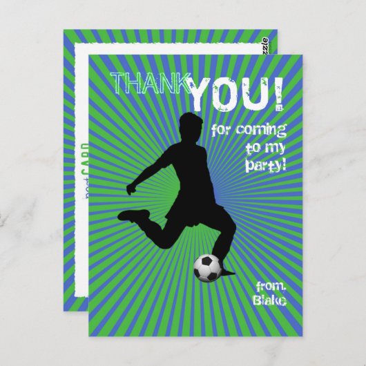 Voetbalfeest Dank u Briefkaart (Voorkant / Achterkant)