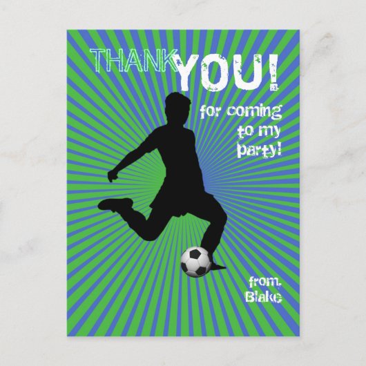 Voetbalfeest Dank u Briefkaart (Voorkant)