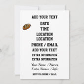 Voetbalfeest Kaart (Achterkant)