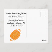 Voetbalfeest Tailgate-benodigdheden Zwart Goud Briefkaart (Achterkant)