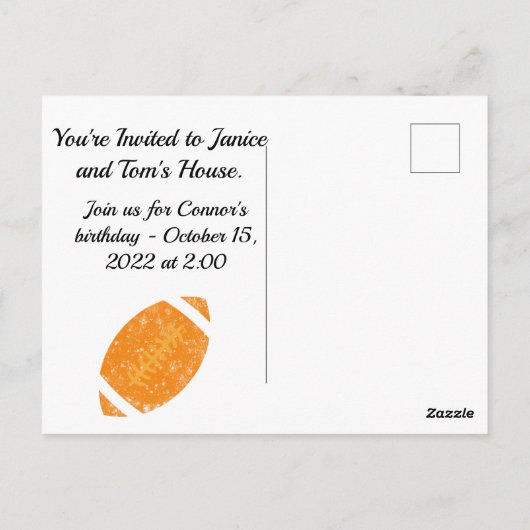 Voetbalfeest Tailgate-benodigdheden Zwart Goud Briefkaart (Achterkant)