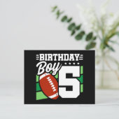 Voetbalfeest Thema 5 Jaar Oude Jongen 5e Verjaarda Briefkaart (Staand voorkant)