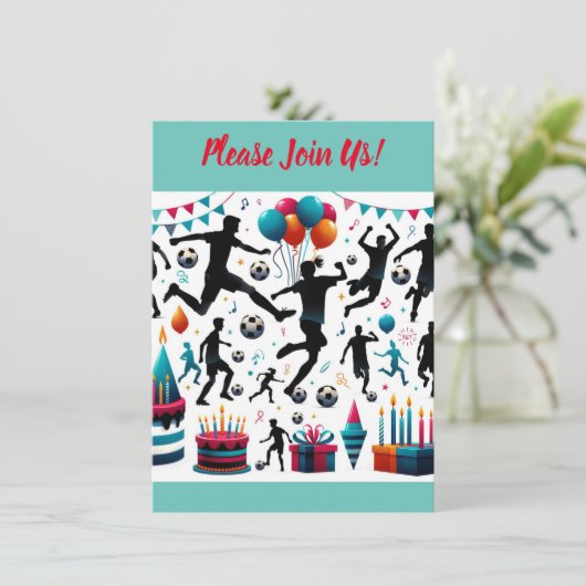 Voetbalfeest: Trap het af met plezier! Kaart (Staand voorkant)