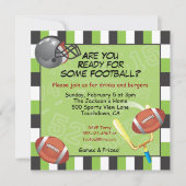 Voetbalfeest uitnodiging voor volwassenen of kinde (Voorkant)