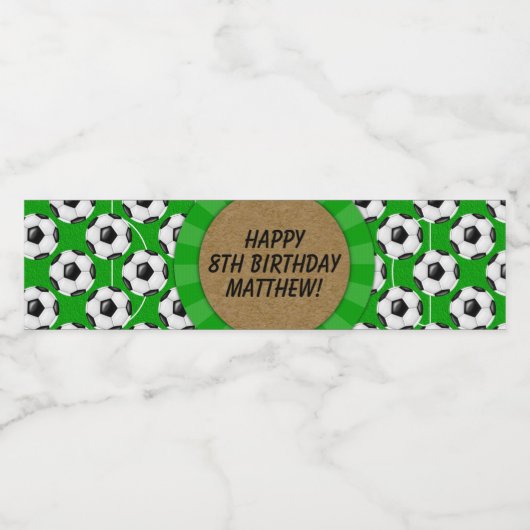 Voetbalfeest Waterfleslabel Waterfles Etiket (Enkel label)