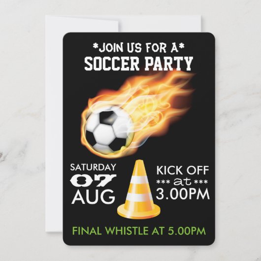 Voetbalfeestje Kaart (Voorkant)