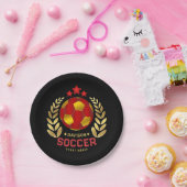 Voetbalfeestje papieren bordje (Feest)