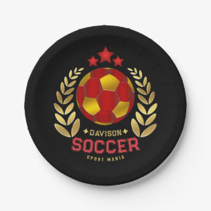 Voetbalfeestje  papieren bordje