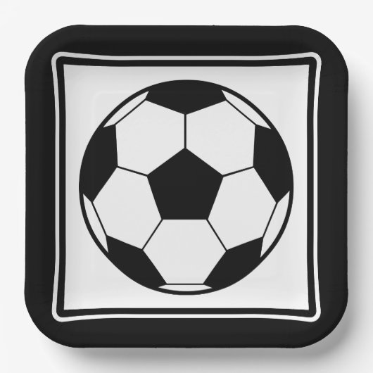 Voetbalfeestje Papieren Bordje (Voorkant)