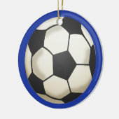 Voetbalfoto Keepsake Blue Keramisch Ornament (Links)