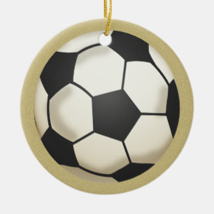 Voetbalfoto Keepsake Gold Keramisch Ornament