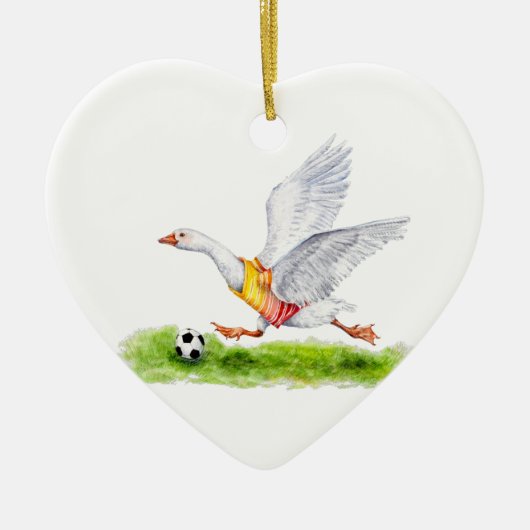 Voetbalgans Keramisch Ornament (Voorkant)