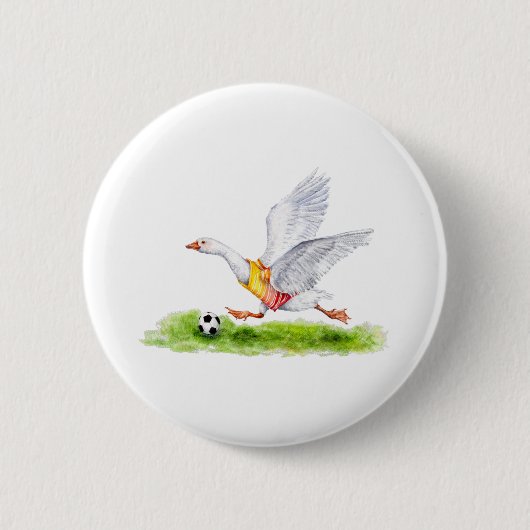 Voetbalgans Ronde Button 5,7 Cm (Voorkant)