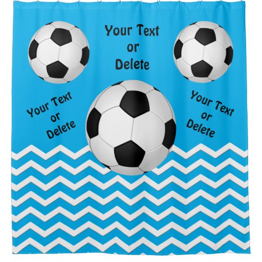 voetbalgordijn voor meisjes douchegordijn (Voorkant)