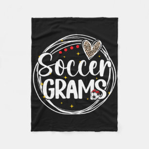 Voetbalgrammen oma-grammen van een voetbalspeler g fleece deken