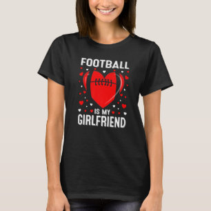 Voetbalhart is mijn vriendin kostuum Valentijnsdag T-shirt