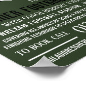 Voetbalhelm & Doel, reclame voor voetbalkamp Poster (Hoek)