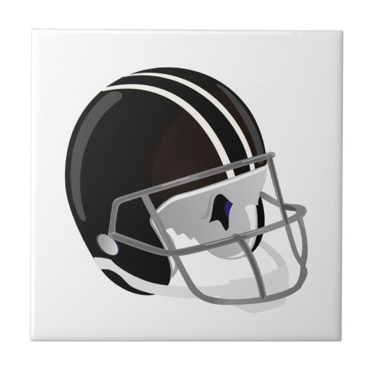 Voetbalhelm Keramische Tegels Tegeltje (Voorkant)
